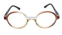 Round Spectacle Frame For Baby Boys. See Through Brown &Transparent Rim. AGE-(3-8Years).