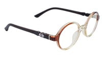 Round Spectacle Frame For Baby Boys. See Through Brown &Transparent Rim. AGE-(3-8Years).