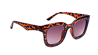 Soigné Female Medium Square Sunglasses.Tortoise Color