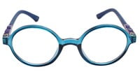 Round Spectacle Frame For Baby Boys. See Through Dark Blue Color Frame. AGE-(3-8Years).