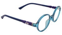 Round Spectacle Frame For Baby Boys. See Through Dark Blue Color Frame. AGE-(3-8Years).