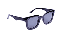 Soigné Female Medium Square Sunglasses.Glossy Black Color Soigné Female Medium Square Sunglasses.Glossy Black Color