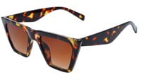 Female Square Sunglasses. Tortoise Print Frame. See Through Brown Color Lens. Female Square Sunglasses. Tortoise Print Frame. See Through Brown Color Lens.
