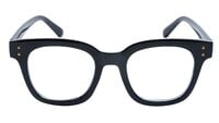 Unisex Oversized Thick Square Spectacle Frame. Glossy Black Color Frame.