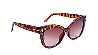 Soigné Female Oversized Sunglasses.Leopard Print