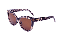 Soigné Female Oversized Sunglasses.Black&Transparent