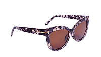Soigné Female Oversized Sunglasses.Black&Transparent