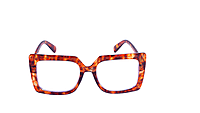 Soigné Unisex Oversized Square Spectacle Frame.Leopard Print