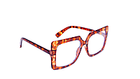 Soigné Unisex Oversized Square Spectacle Frame.Leopard Print