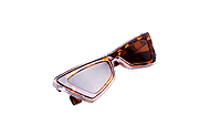 Soigné Female Large Cateye Sunglass.Leopard Print&Transparent