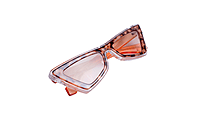Soigné Female Large Cateye Sunglass.Transparent&Brown