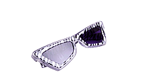 Soigné Female Large Cateye Sunglass.Zebra Print&Transparent