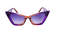 Soigné Female Oversized Cat Eye Sunglasses.Purple&Brown