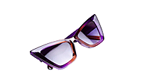Soigné Female Oversized Cat Eye Sunglasses.Purple&Brown
