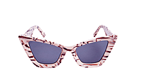 Soigné Female Oversized Cat Eye Sunglasses.Cream&Brown