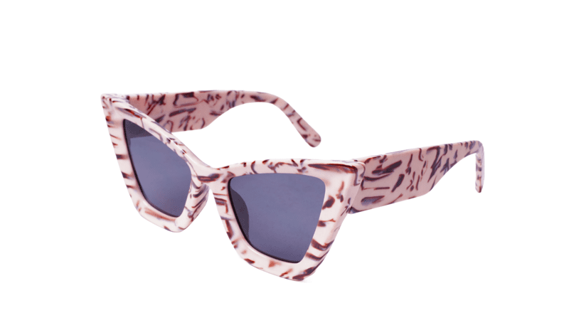 Soigné Female Oversized Cat Eye Sunglasses.Cream&Brown