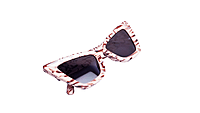 Soigné Female Oversized Cat Eye Sunglasses.Cream&Brown