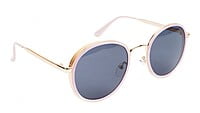 Female Medium Round Sunglasses. Golden&Pink Frame Female Medium Round Sunglasses. Golden&Pink Frame