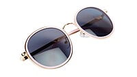 Female Medium Round Sunglasses. Golden&Pink Frame Female Medium Round Sunglasses. Golden&Pink Frame