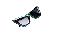 Soigné Female Oversized Cat Eye Sunglasses.Green&Black