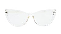 Female Oversize Cat Eye Spectacle Frame. Transparent Frame