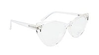 Female Oversize Cat Eye Spectacle Frame. Transparent Frame