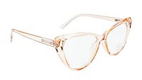 Female Oversize Cat Eye Spectacle Frame. See Through Brown Color