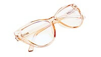 Female Oversize Cat Eye Spectacle Frame. See Through Brown Color