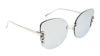Female Oversized Cat Eye Sunglasses. Reflective Silver Lens Female Oversized Cat Eye Sunglasses. Reflective Silver Lens