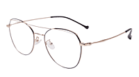 Soigné Unisex Aviator Spectacle Frame.Black&Gold-Medium