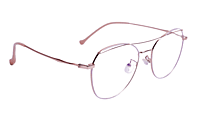Soigné Unisex Aviator Spectacle Frame.Rose gold-Medium