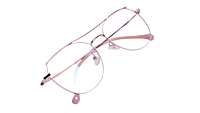 Soigné Unisex Aviator Spectacle Frame.Rose gold-Medium