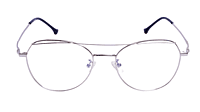 Soigné Unisex Aviator Spectacle Frame.Silver Color-Medium