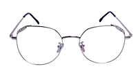 Soigné Female Round Spectacle Frame.Silver-Medium