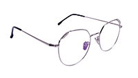 Soigné Female Round Spectacle Frame.Silver-Medium