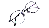 Soigné Female Round Spectacle Frame.Black-Medium