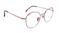 Soigné Female Round Spectacle Frame.Golden&Black-Medium