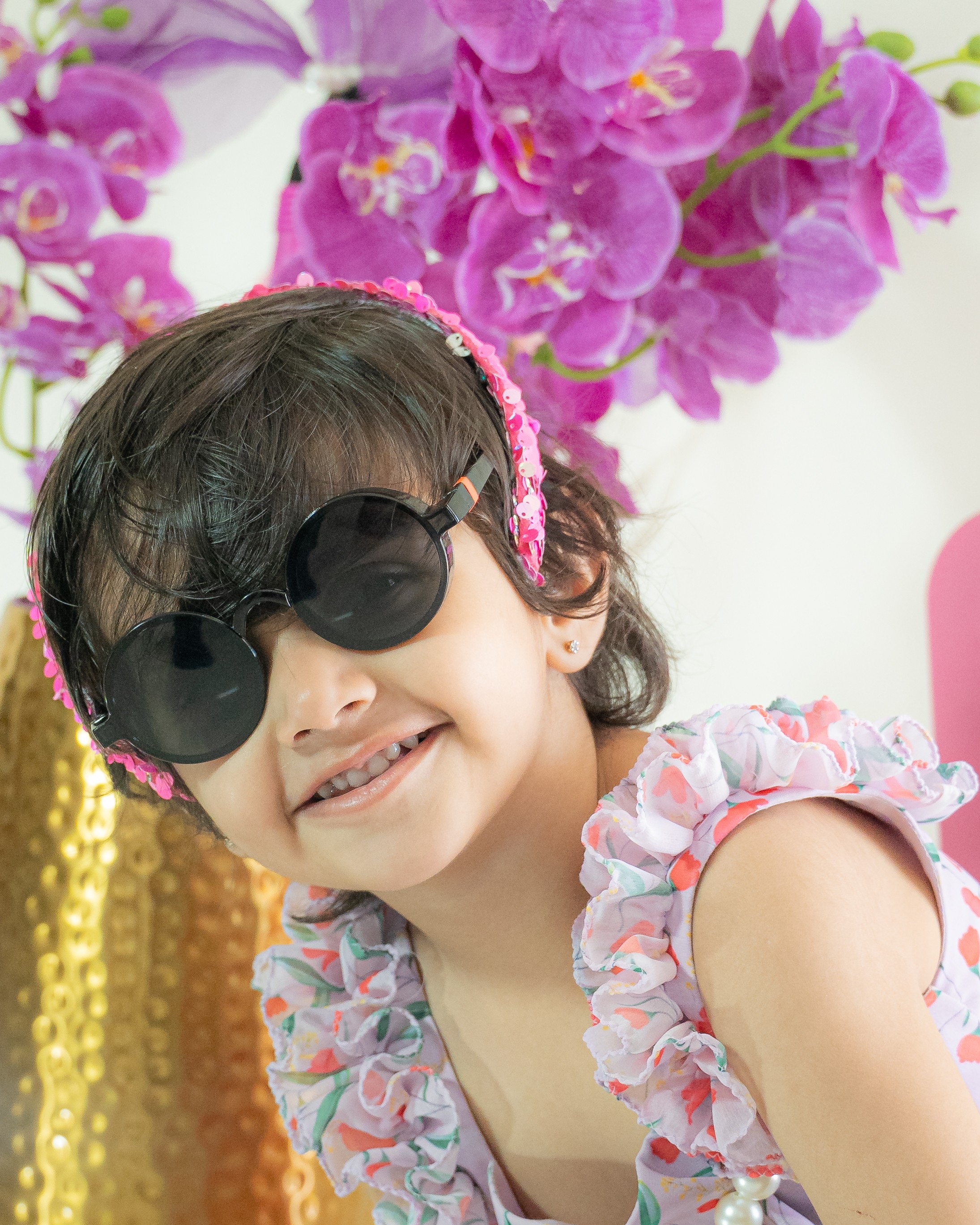 Lilac Blossom Mother-Daughter Dress Set with Charming Bow Accent