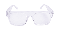 Soigné Unisex Oversized Square Spectacle Frame.Transparent Soigné Unisex Oversized Square Spectacle Frame.Transparent