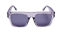 Soigné Unisex Oversized Square Sunglasses.See Through Grey Frame