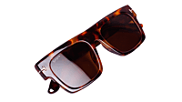 Soigné Unisex Oversized Square Sunglasses.Tortoise Print