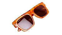 Soigné Unisex Oversized Square Sunglasses.Brown&Yellow