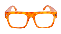 Soigné Unisex Oversized Square Spectacle Frame.Yellow&Brown