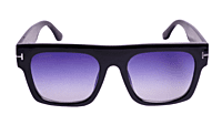 Soigné Unisex Oversized Square Sunglasses.Gloss Black