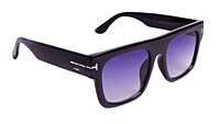 Soigné Unisex Oversized Square Sunglasses.Gloss Black