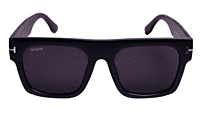 Soigné Unisex Oversized Square Sunglasses.Matte Black
