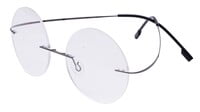 Unisex Rimless Round Flexible Spectacle Frame. Grey Color Metal Frame. Size-MEDIUM. Unisex Rimless Round Flexible Spectacle Frame. Grey Color Metal Frame. Size-MEDIUM.