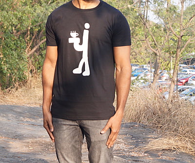 'Chai' Half Sleeve Unisex Tee Black 'Chai' Half Sleeve Unisex Tee Black