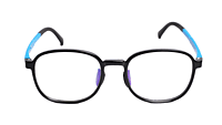 Soigné Kids Square Spectacle Frame.Black&Blue.(7-13)Y-Unisex