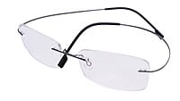 Unisex Rectangular Rimless Flexible Spectacle Frame. Grey Color Frame